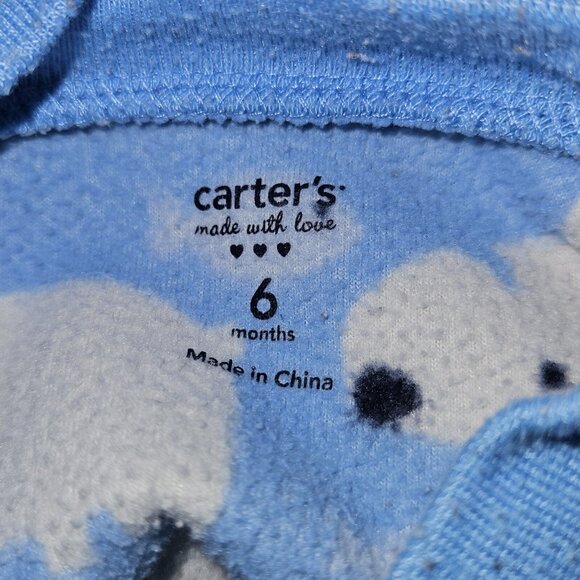 3 Pairs Fleece Footie Pajamas Sleepers Lot Baby Boy 6 Months Carter's Baby Gear - Picture 5 of 14